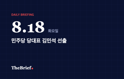 데일리 브리핑 8.18 대표 이미지: 민주당 당대표 김민석 선출